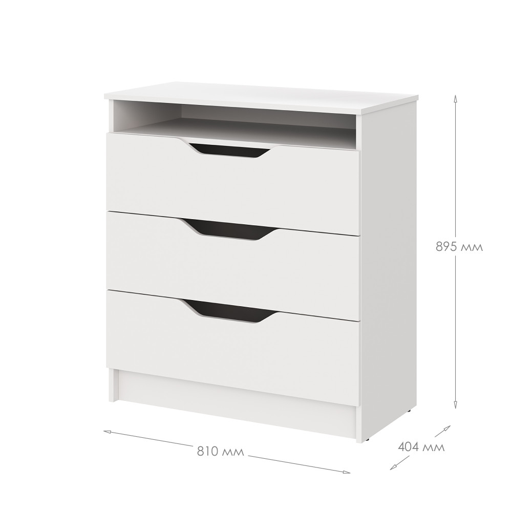 Комод в спальню MebelStar 800 Лилу 81x40x89 см Аляска белый (MBS-1301)