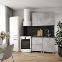 Кухня модульная MebelStar Эко 1,2 м Бетон (MBS-4208)