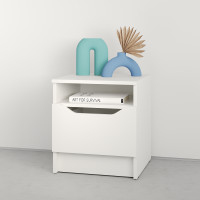 Прикроватная тумба MebelStar Лилу 40x40x44,5 см Аляска белый (MBS-1311)