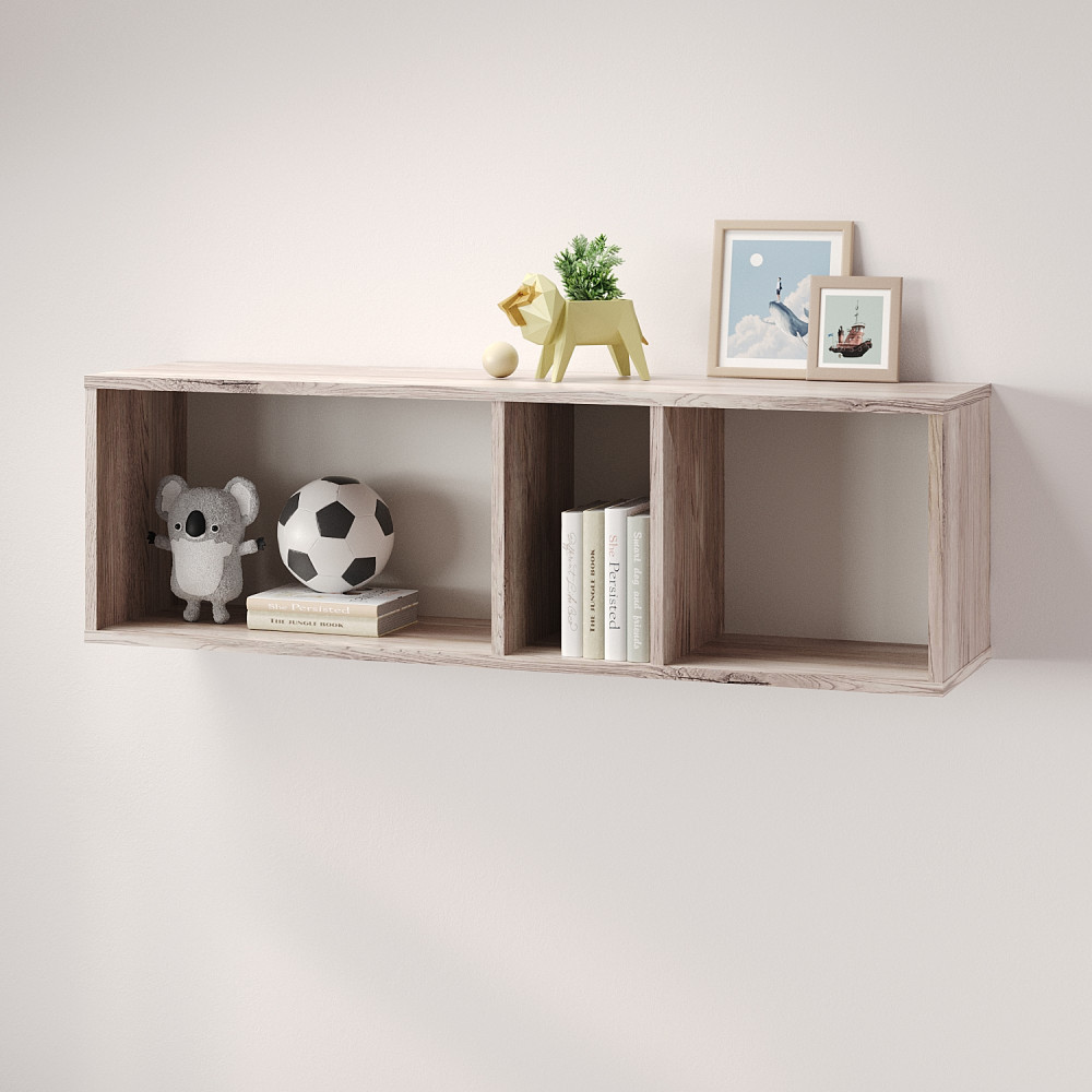 Полиця настінна MebelStar Лілу 110x27x34 см Аляска сірий (MBS-1361)