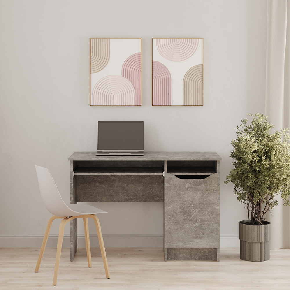 Письменный стол MebelStar Лилу 110x50x75 см Бетон (MBS-1371)