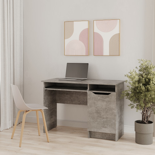 Письменный стол MebelStar Лилу 110x50x75 см Бетон (MBS-1371)