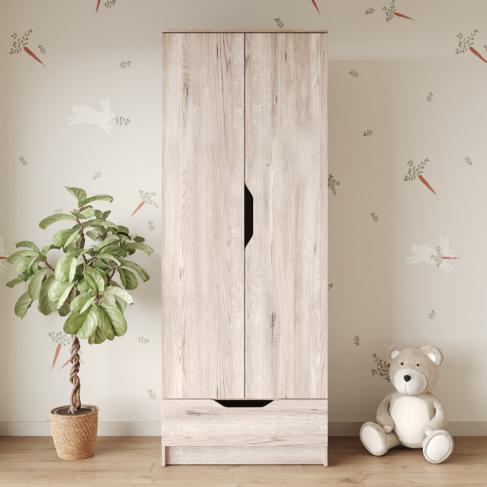 Шкаф распашной MebelStar 2Д1Ш Лилу 80x50x210 см Аляска серый (MBS-1401)