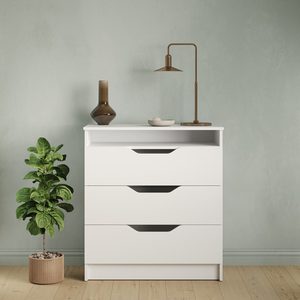 Комод в спальню MebelStar 800 Лилу 81x40x89 см Аляска белый (MBS-1301)