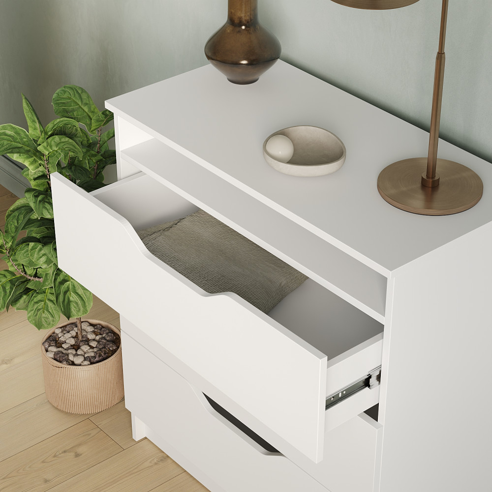 Комод в спальню MebelStar 800 Лилу 81x40x89 см Аляска белый (MBS-1301)