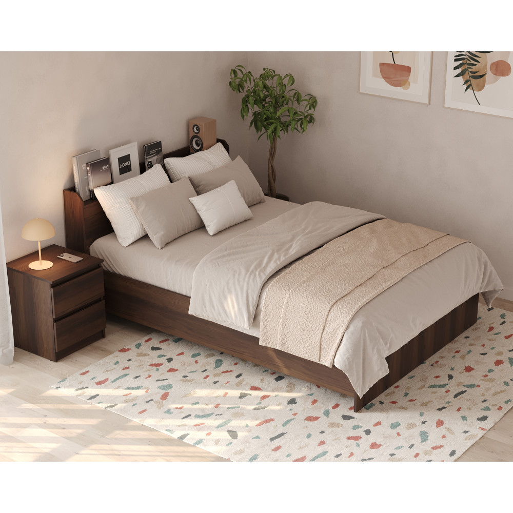 Кровать двуспальная MebelStar Нео 140x200 см Дуб ристрето (MBS-1121)