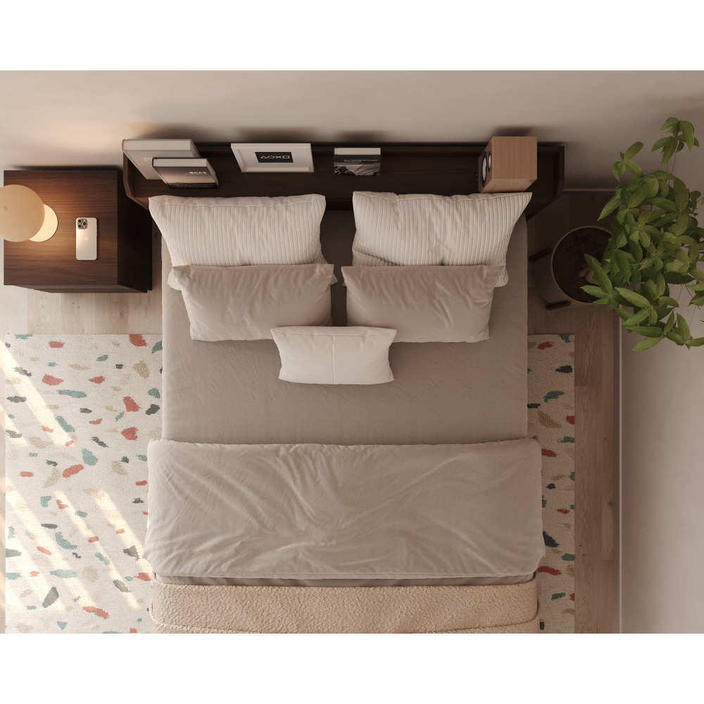 Кровать двуспальная MebelStar Нео 140x200 см Дуб ристрето (MBS-1121)