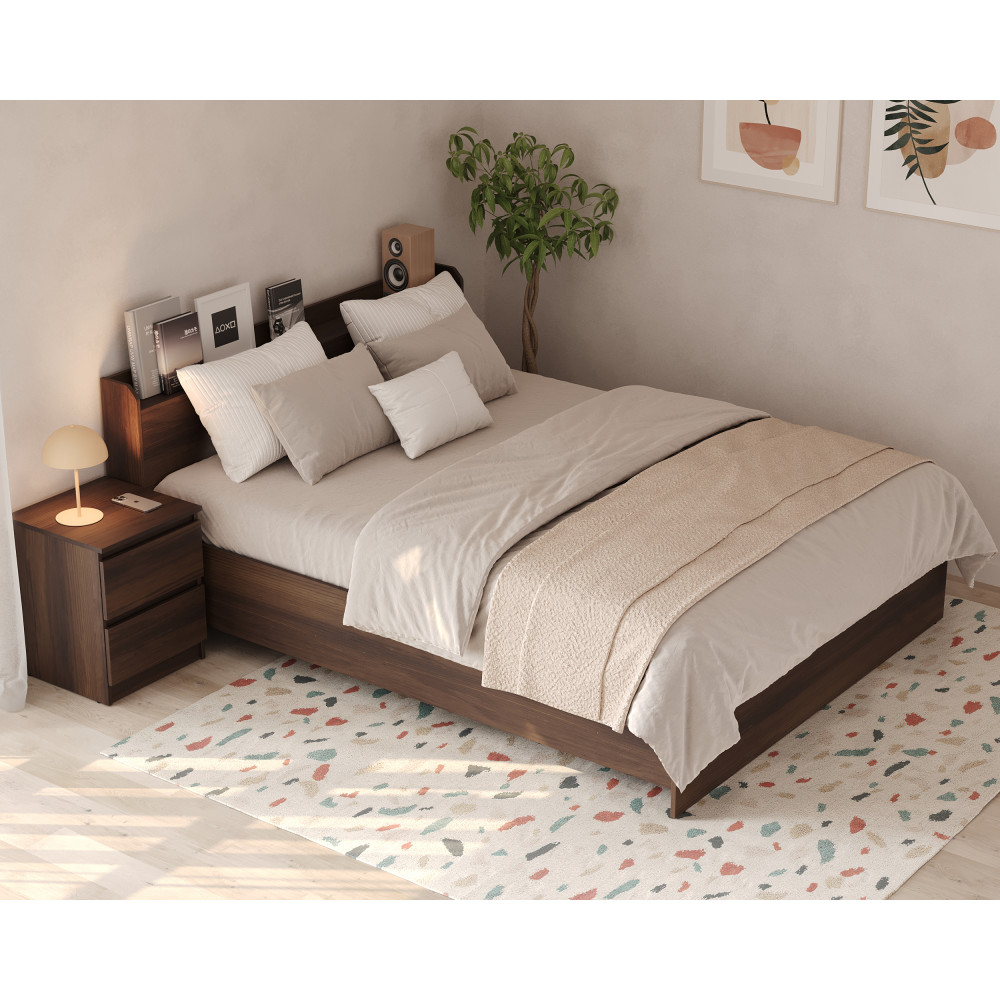 Ліжко двоспальне MebelStar Нео 160x200 см Дуб рістрето (MBS-1131)