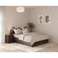 Кровать двуспальная MebelStar Нео 160x200 см Дуб ристрето (MBS-1131)