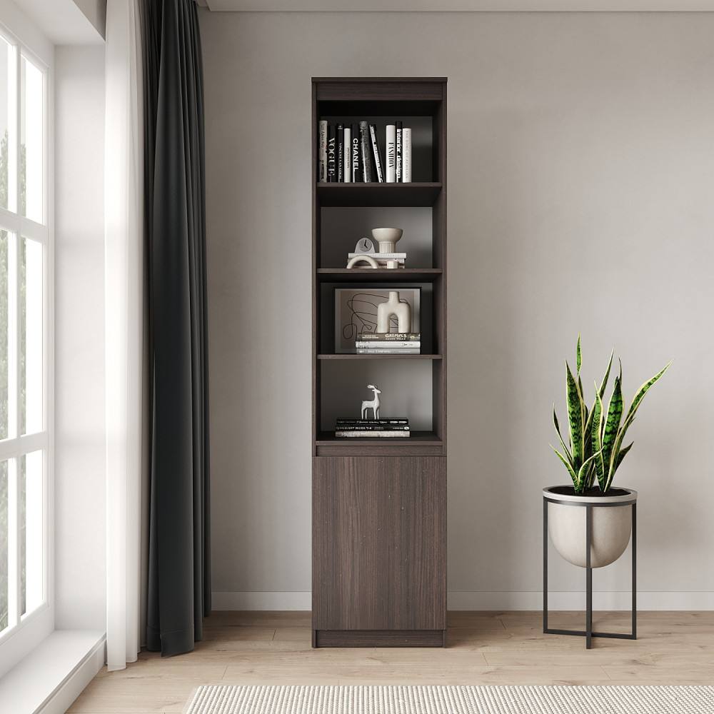 Пенал с открытыми полками MebelStar Нео 1Д 50x50x210 см Дуб ристрето (MBS-1151)