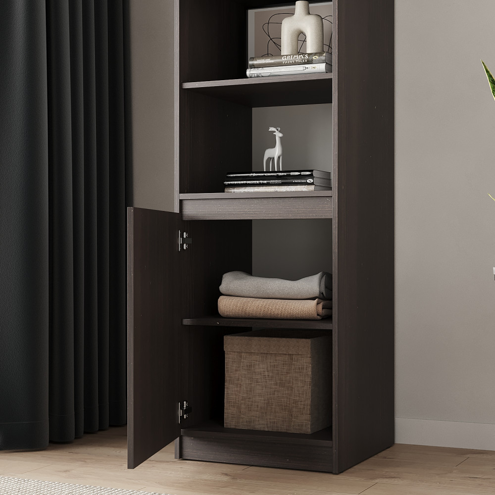 Пенал с открытыми полками MebelStar Нео 1Д 50x50x210 см Дуб ристрето (MBS-1151)