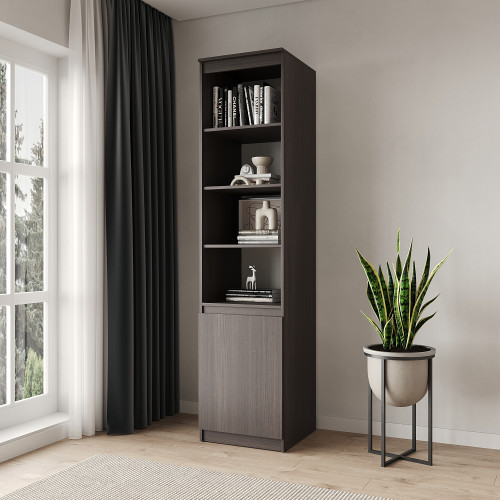 Пенал с открытыми полками MebelStar Нео 1Д 50x50x210 см Дуб ристрето (MBS-1151)