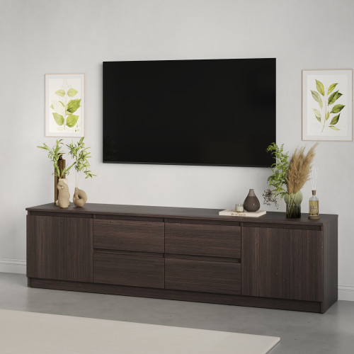 MebelStar TV stand Neo 4Sh2D Ristreto oak, 200x43x53 cm (MBS-1261)