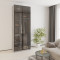 MebelStar 2-door wardrobe with mezzanine Oscar Showcase BL-B, standard Concrete, 100x52x260 cm (MBS-6745)