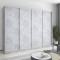 MebelStar Four-door wardrobe Combo AL 4DSP Concrete, 270x45x210 cm (MBS-12404)