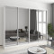 MebelStar Four-door wardrobe Standard AL 4 Mirrors Alaska white, 270x60x210 cm (MBS-12344)