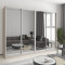 MebelStar Four-door wardrobe Combo AL 4 Mirrors Cashmere, 270x45x210 cm (MBS-12564)