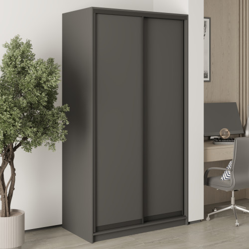 Шкаф-купе двухдверный MebelStar Стандарт BG 2ДСП 110x60x210 см Антрацит (MBS-10904)