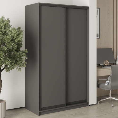 Шафа-купе дводверна MebelStar Стандарт BG 2ДСП 120x45x210 см Антрацит (MBS-10824)