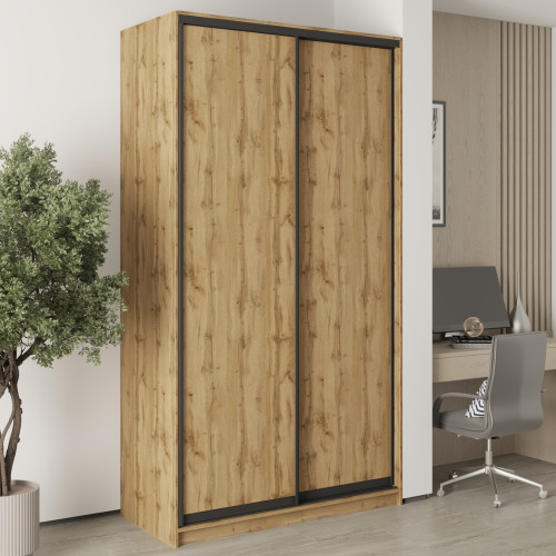 MebelStar Two-door wardrobe Standard BG 2DSP Tahoe oak, 130x45x240 cm (MBS-10024)