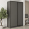 MebelStar Two-door wardrobe Standard BG 2DSP Anthracite, 150x60x240 cm (MBS-10044)