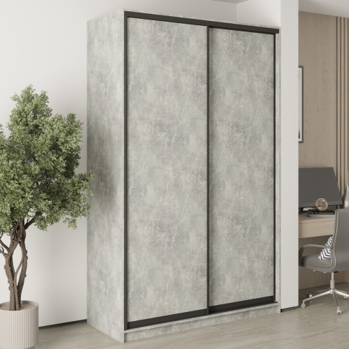 Шафа-купе дводверна MebelStar Комбо BG 2ДСП 150x45x240 см Бетон (MBS-10604)