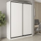 MebelStar Two-door wardrobe Uni BG 2DSP Alaska white, 180x45x240 cm (MBS-10454)