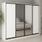 MebelStar Four-door wardrobe Standard BG 2DSP/2 Mirrors Alaska white, 250x45x210 cm (MBS-11834)