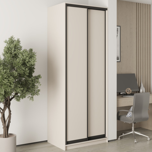 MebelStar Two-door wardrobe Standard BG 2DSP Cashmere, 90x45x240 cm (MBS-9984)
