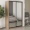 MebelStar Two-door wardrobe Standard BG 2 Mirrors Sonoma Oak, 130x60x210 cm (MBS-11284)
