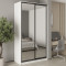 MebelStar Two-door wardrobe Standard BG 2 Mirrors Alaska white, 130x60x240 cm (MBS-10384)