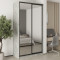 MebelStar Two-door wardrobe Standard BG 2 Mirrors Concrete, 130x45x240 cm (MBS-10294)