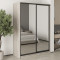 MebelStar Two-door wardrobe Combo BG 2 Mirrors Alaska gray, 150x45x210 cm (MBS-11604)