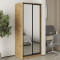 MebelStar Two-door wardrobe Uni BG 2 Mirrors Tahoe Oak, 90x45x210 cm (MBS-11454)