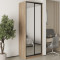 MebelStar Two-door wardrobe Uni BG 2 Mirrors Sonoma Oak, 90x45x240 cm (MBS-10584)