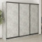 MebelStar Three-door wardrobe Combo BG 3DSP Concrete, 240x45x210 cm (MBS-8954)