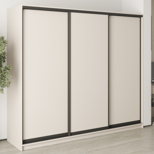 MebelStar Three-door wardrobe Combo BG 3DSP Cashmere, 240x45x210 cm (MBS-8934)