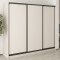 MebelStar Three-door wardrobe Combo BG 3DSP Cashmere, 240x45x210 cm (MBS-8934)