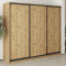 MebelStar Three-door wardrobe Combo BG 3DSP Tahoe oak, 240x45x210 cm (MBS-9034)