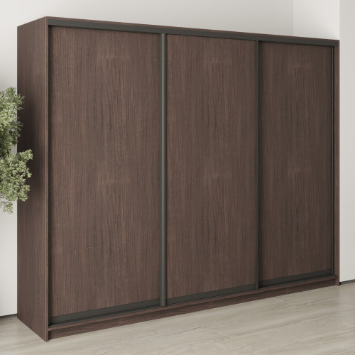 Шкаф-купе трехдверный MebelStar Уни BG 3ДСП 260x45x210 см Дуб ристрето (MBS-7946)