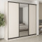 MebelStar Three-door wardrobe Combo BG 2DSP/Mirror Cashmere, 240x60x240 cm (MBS-9664)