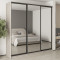 MebelStar Three-door wardrobe Combo BG 3 Mirrors Alaska gray, 240x45x240 cm (MBS-9874)