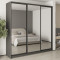 MebelStar Three-door wardrobe Combo BG 3 Mirrors Anthracite, 240x45x240 cm (MBS-9794)