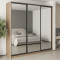 MebelStar Three-door wardrobe Combo BG 3 Mirrors Sonoma oak, 240x45x240 cm (MBS-9814)