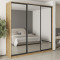 MebelStar Three-door wardrobe Combo BG 3 Mirrors Tahoe Oak, 240x45x240 cm (MBS-9934)