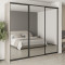 MebelStar Three-door wardrobe Uni BG 3 Mirrors Alaska gray, 260x45x240 cm (MBS-7866)