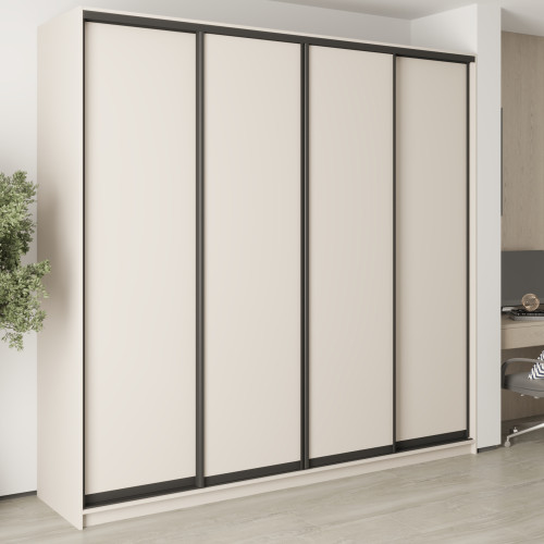 Шкаф-купе четырехдверный MebelStar Стандарт BG 4ДСП 250x45x240 см Кашемир (MBS-12634)