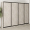 MebelStar Four-door wardrobe Standard BG 4DSP Alaska gray, 270x60x210 cm (MBS-11744)
