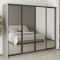 MebelStar Four-door wardrobe Standard BG 4 Mirrors Gray mouse, 250x60x210 cm (MBS-11934)