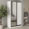 MebelStar Two-door wardrobe Standard BG DSP/Mirror Alaska white, 110x60x210 cm (MBS-11084)